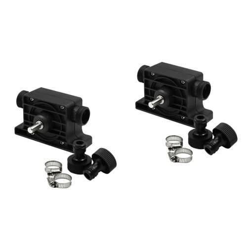 2Pcs Water Transfer Pump Electric Drill Drive Large Flow Black Case 2