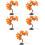 5Pcs USB Powered LED Tree Lamp Orange Maple Leaves Tabletop Light 8