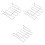 3Pcs Anti-Rust Silver Wine Glass Holder Under Cabinet Stemware Rack 3