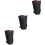 3 Pcs Drum Backpack Cymbal Carrying Case Bag Shoulder Black 5