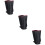 3 Pcs Drum Backpack Cymbal Carrying Case Bag Shoulder Black 9