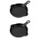 2Pcs High Temperature Resistant Ceramic Baking Pans Black with Handles 7