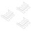 3Pcs Anti-Rust Silver Wine Glass Holder Under Cabinet Stemware Rack 6