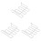 3Pcs Anti-Rust Silver Wine Glass Holder Under Cabinet Stemware Rack 2