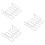 3Pcs Anti-Rust Silver Wine Glass Holder Under Cabinet Stemware Rack 7