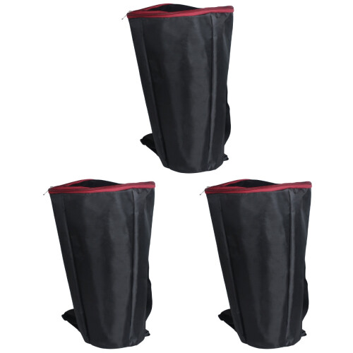 3 Pcs Drum Backpack Cymbal Carrying Case Bag Shoulder Black 1