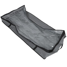 2Pcs Foldable Grey Clothes Organizer Bags with Clear Window Storage