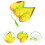 2Pcs Betta Fish Resting Leaf Pad Silicone Yellow Fish Tank Decoration 3