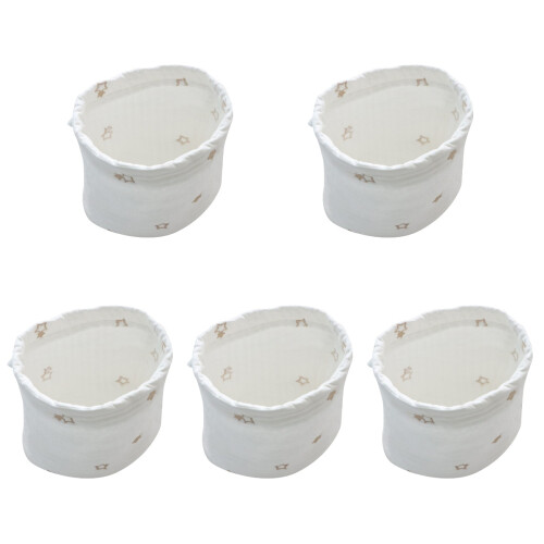 5Pcs Bedside Storage Organizer in White for Accessories 2