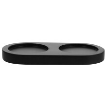 5Pcs Multifunctional Wood Tray for Pepper and Sauce Bottle, Black