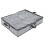 3Pcs Grey Zipper Storage Boxes with Transparent Covers for Storage Use 1