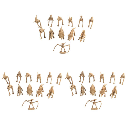 36Pcs Dinosaur Skeleton Models Durable Khaki Simulation Toys for Decor 1