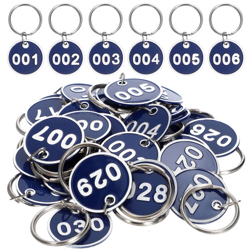 2Ensembles Tags Numérotés Métalliques Pour Organisation Clés
