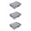 3Pcs Grey Zipper Storage Boxes with Transparent Covers for Storage Use 7
