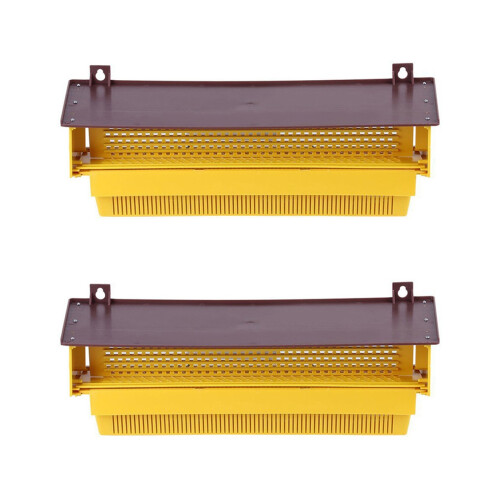 2Pcs Plastic Bee Feeding Equipment Yellow Durable Tool for Beekeeping 2