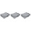 3Pcs Grey Zipper Storage Boxes with Transparent Covers for Storage Use 4