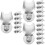 18Pcs Silver Cat Clasp Locks Bag Decorations Replacement Accessories 8