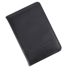 2Pcs Black Travel Passport Case Wallet Organizer Pouch