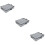 3Pcs Grey Zipper Storage Boxes with Transparent Covers for Storage Use 8