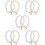 10Pcs Practical Decorative Letter Charm Chain for Cup Handles and Keys 8