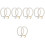 10Pcs Practical Decorative Letter Charm Chain for Cup Handles and Keys 5