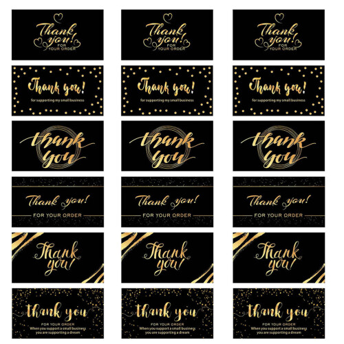 72Pcs High-Class Black Festival Blessing for Notes