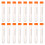 60Pcs Orange Clear Needle Bottles Durable Plastic Needle Storage Tubes 1