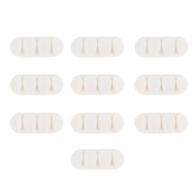 20Pcs Small White Tpr Cable Clips Desktop Wire Organizer