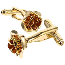 5Pairs Elegant Golden Cufflinks for Men Business and Formal Shirts