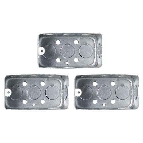 12Pcs Small Silver Metal Wall Junction Box Easy Install Box 2