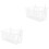 2Pcs White Metal Hanging Rabbit Feeder Practical Bunny Storage Rack 3