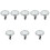 8Sets White Vehicle Clocks Mini Adhesive Auto Dashboard Digital Clock 4
