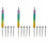 3Sets Thin Nail Art Brushes Assorted Colors Replacement Heads Manicure 4