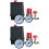 2Pcs Easy-Install Air Compressor Pump with Air Pressure Control Black 6