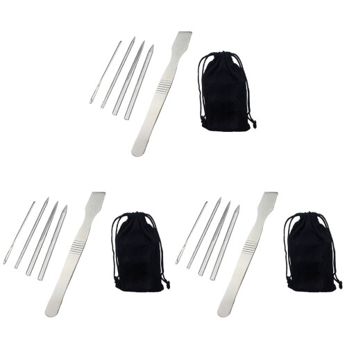 3Sets Durable Silver Paracord Needles for Weaving and Crafting 1
