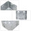 12Pcs Small Silver Metal Wall Junction Box Easy Install Box 8