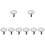 8Sets White Vehicle Clocks Mini Adhesive Auto Dashboard Digital Clock 9