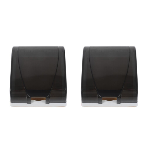2Pcs Black Pc Splash-Proof Electrical Outlet Covers with Self-Adhesive 2