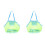 2Pcs Light Green Beach Bag Kids Toy Storage Multi-Function Mesh Pouch 2