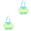 2Pcs Light Green Beach Bag Kids Toy Storage Multi-Function Mesh Pouch 3
