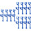 12Pcs Outdoor Blue Poolside Hanger Plastic Rods for Tool Storage 5