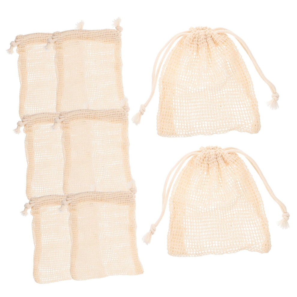 8pcs Soap Saver Bag with Drawstring Mesh for Rich Lather and Gentle Exfoliation Random Colors