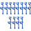 12Pcs Outdoor Blue Poolside Hanger Plastic Rods for Tool Storage 3