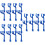 12Pcs Outdoor Blue Poolside Hanger Plastic Rods for Tool Storage 6