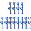 12Pcs Outdoor Blue Poolside Hanger Plastic Rods for Tool Storage 2