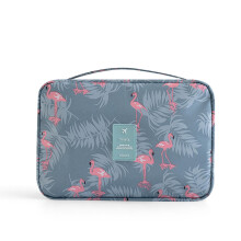 Travel Toiletry Bag Waterproof Hanging Organizer with Multi Compartments for Women and Men Pink Flamingo S