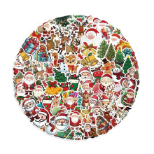 100 Cute Christmas Stickers Classic Reusable Waterproof Vinyl for Gifts Crafts Scrapbooking