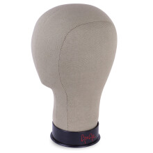11.5 Inch Canvas Wig Head Cork Filled 24' Circumference for Wig Making with Secure Pin Hold