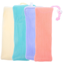 Soap Saver Bag Set with Mesh Holder for Shower, Exfoliating Foaming Pouch and Drawstring Closure