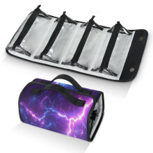 Travel Toiletry Bag with 4 Removable Pouches, Waterproof Hanging Makeup Organizer for Travel, Gym, Camping